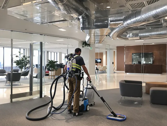 Commercial duct cleaning service by Bedford Air Duct Cleaning in Bedford