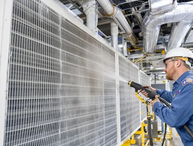 Professional commercial coil cleaning by Bedford Air Duct Cleaning in Bedford