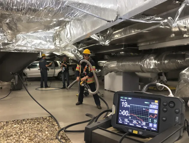 Professional negative pressure duct cleaning by Bedford Air Duct Cleaning in Bedford